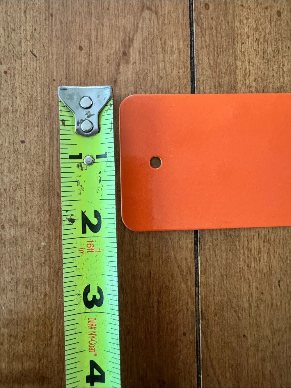 Midcentry Modern Orange Magnatic Metal Wall Hook Rail “Line and Sinker”